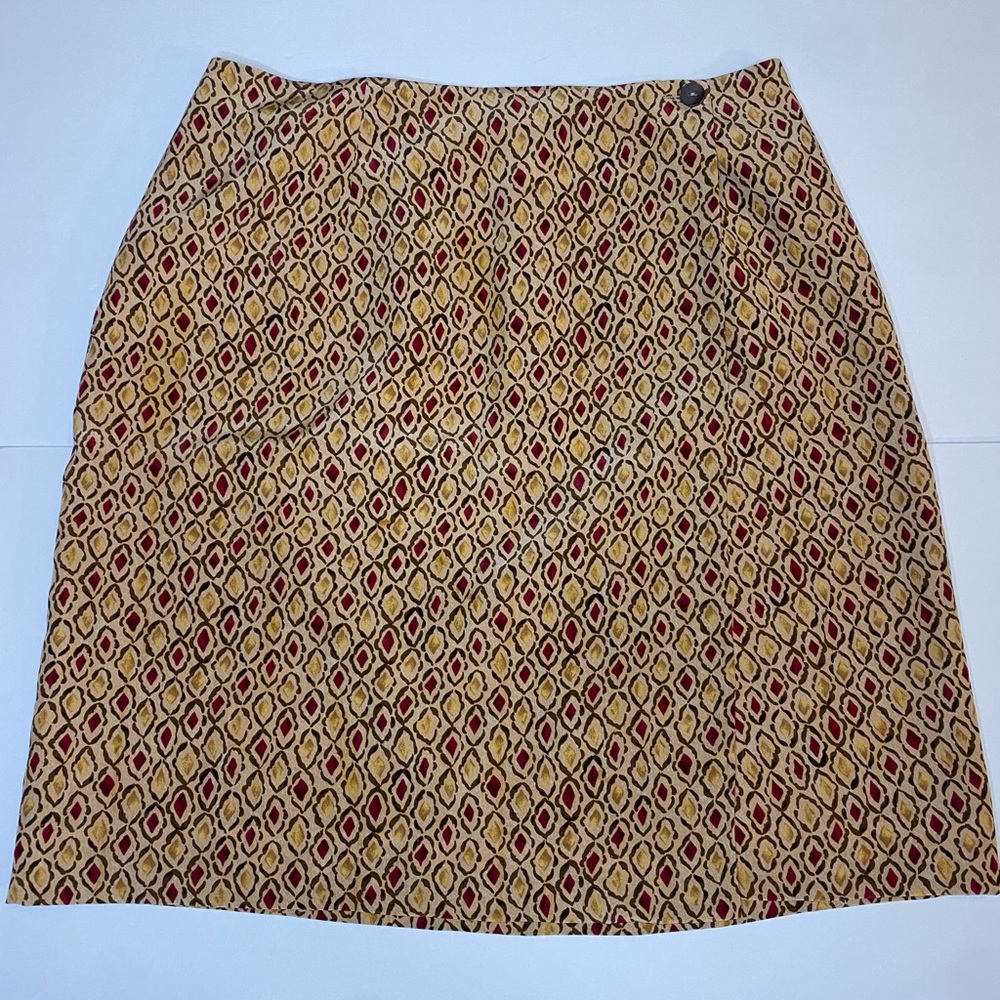100% silk multi colored- charter club skirt